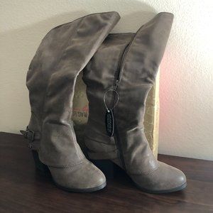 American Rag Women's Emilee Knee-High Riding Boot Taupe Size 9.5